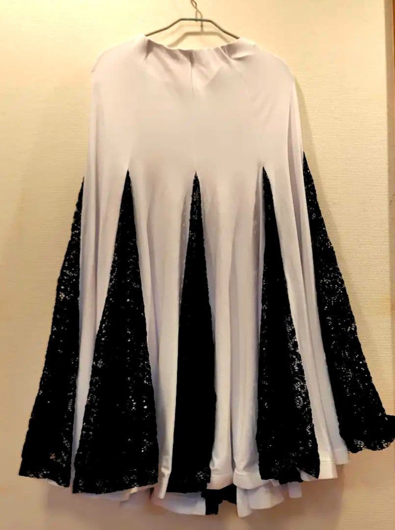 【社交ダンス用】装飾スリーブレスドレス上下セット