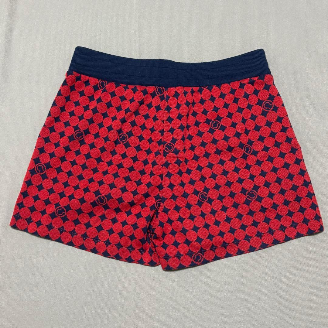 フィラFILA テニスウェア ニット総柄シャツ&ショートパンツ 上下セットアップ