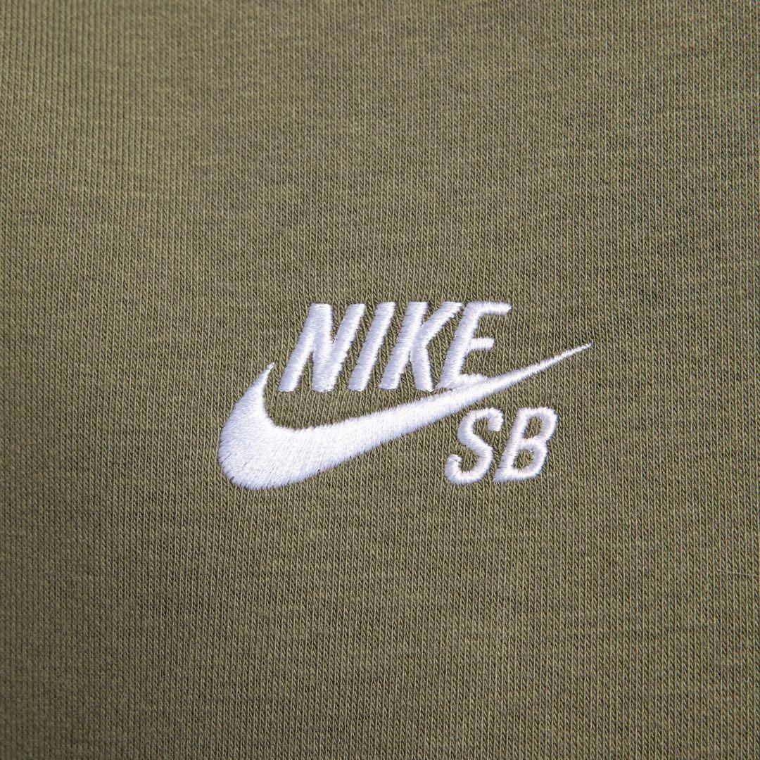 NIKE SB フリース プルオーバー パーカー オリーブ（M〜Lサイズ相当）