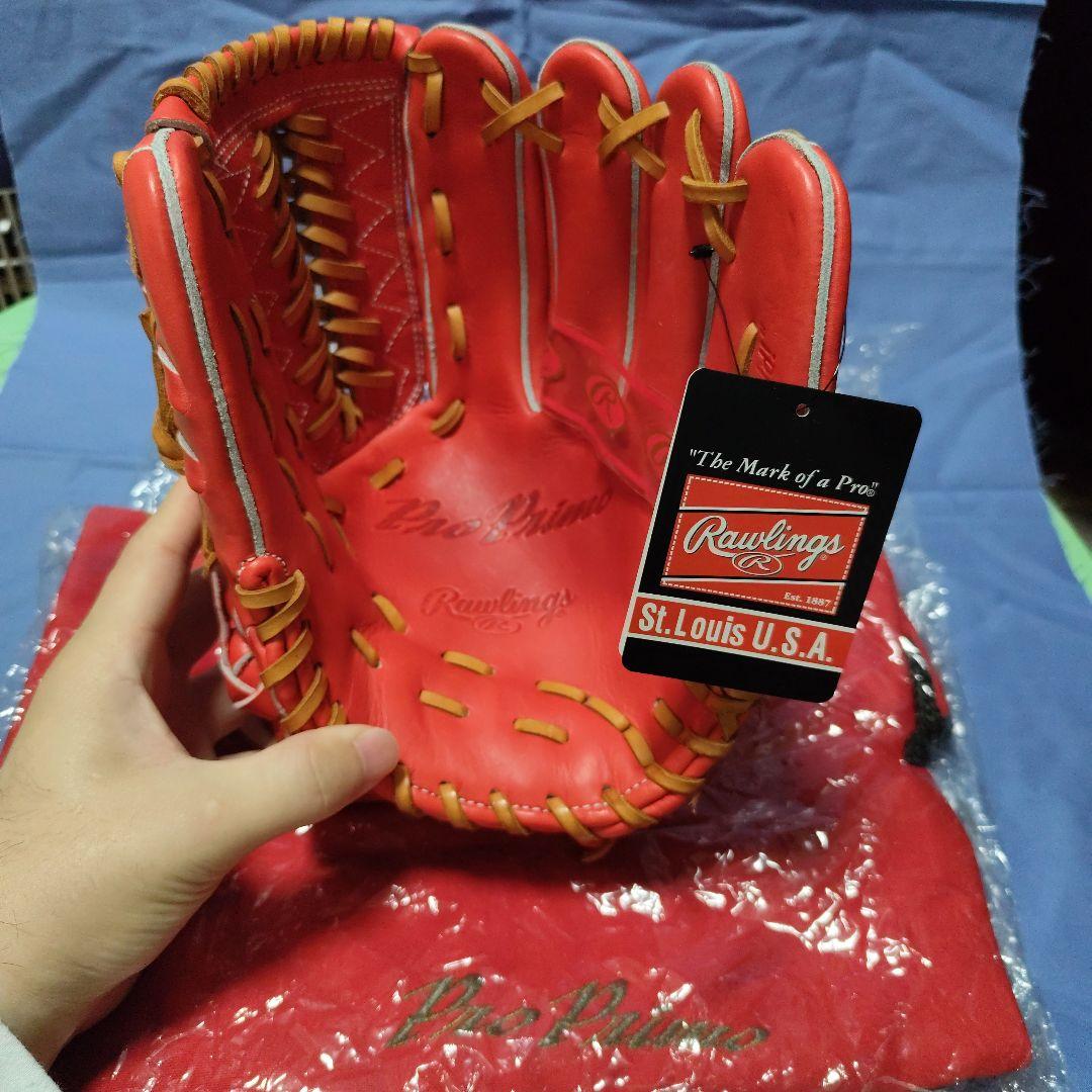 Rawlings Pro Primo 内野手用グローブ オレンジ×ライトブラウン