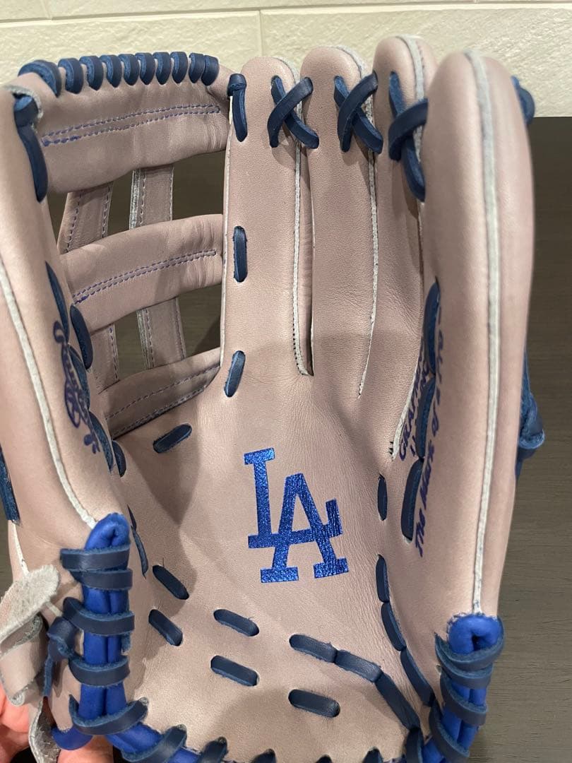 【ほぼ未使用品】Rawlings 軟式グローブ ドジャースモデル