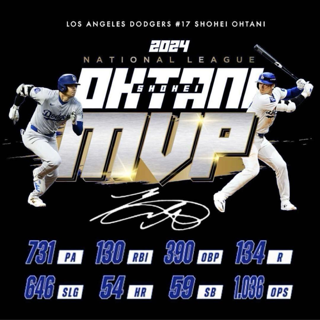 大谷翔平選手　MVPサインプリントフィギュアボール、TOPPSカード 2点セット