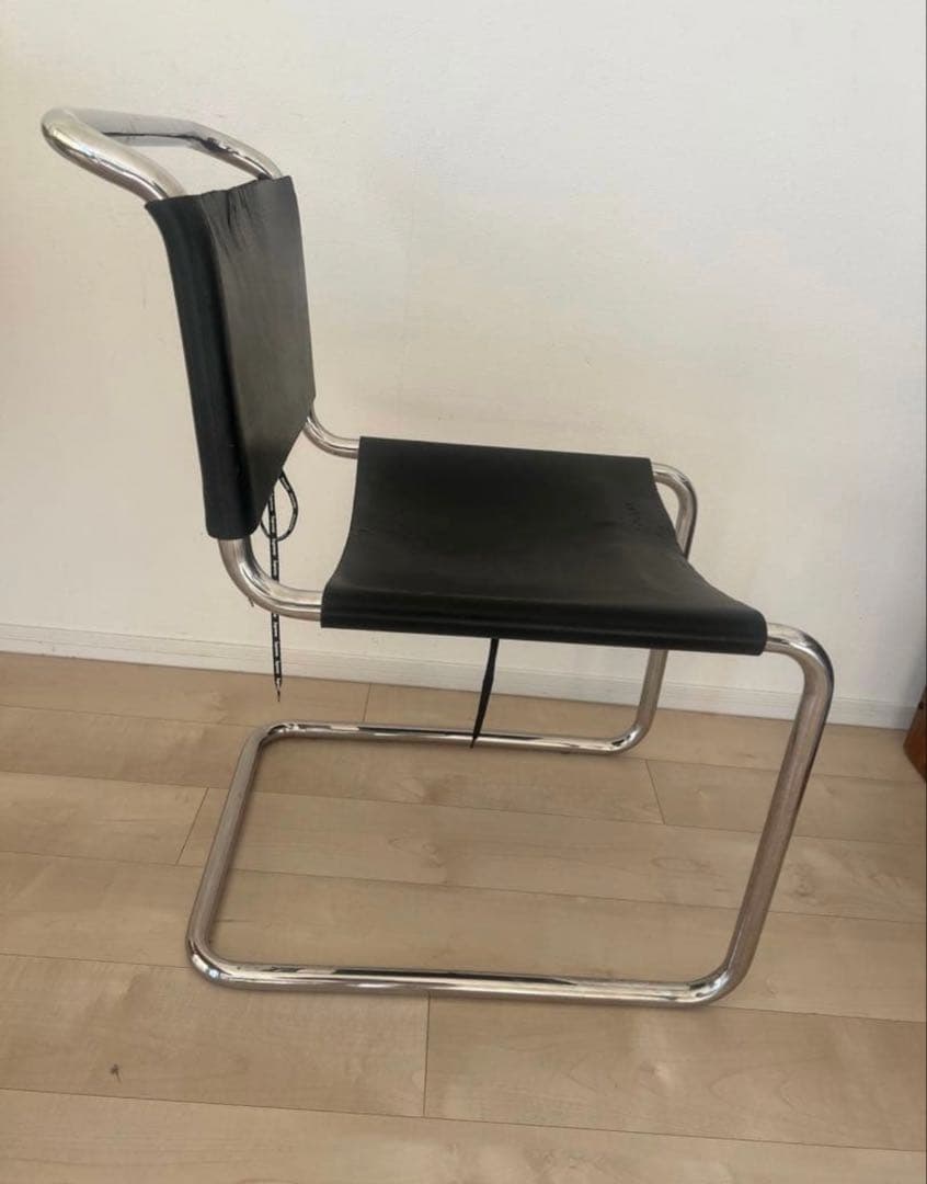 knoll レースアップデザイン 黒 椅子