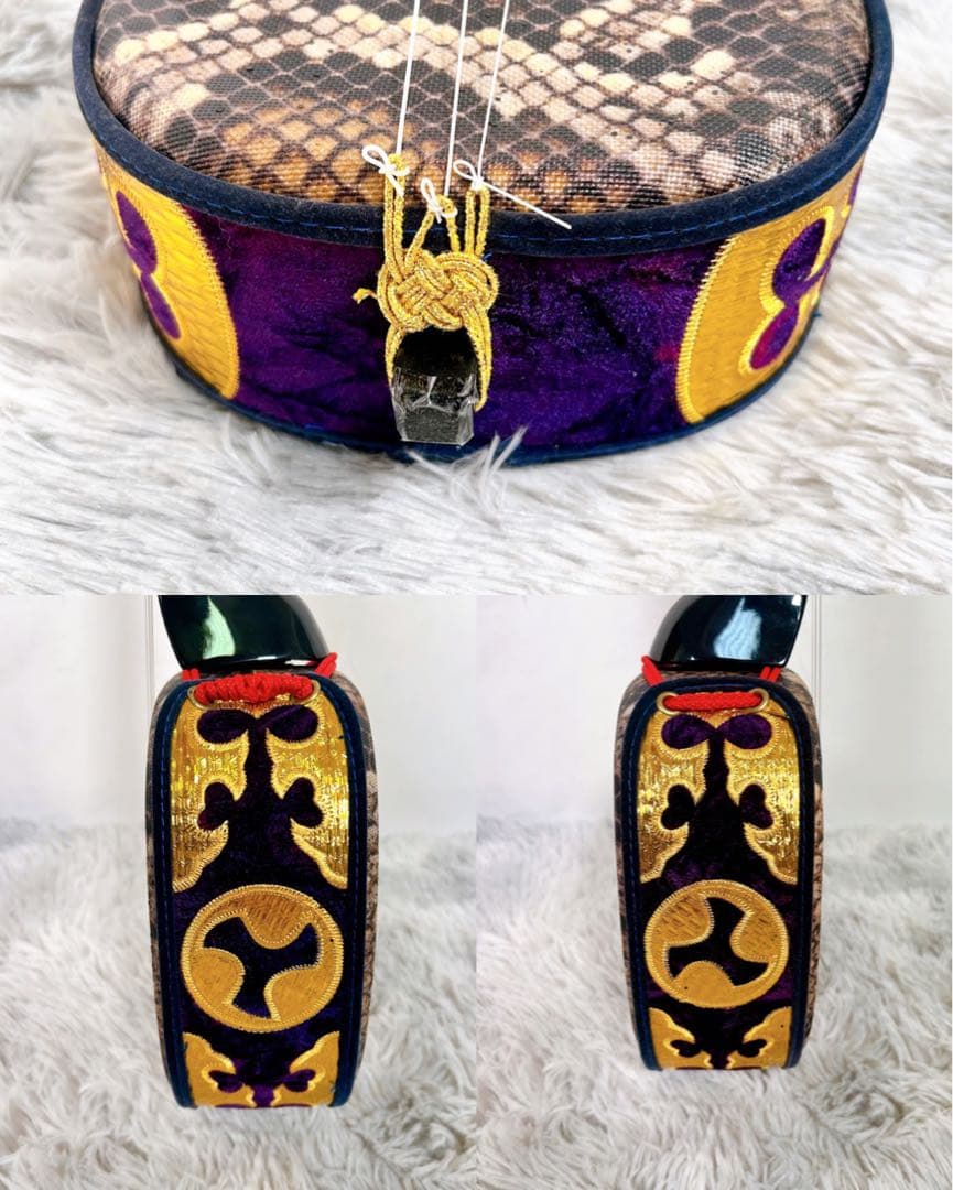 【動作品】沖縄三線 三味線　合皮　初心オススメセット　希少カラー