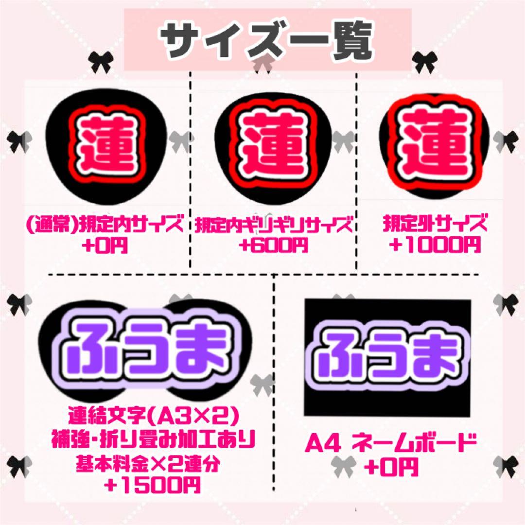 にんにん様 うちわ文字 オーダーページ
