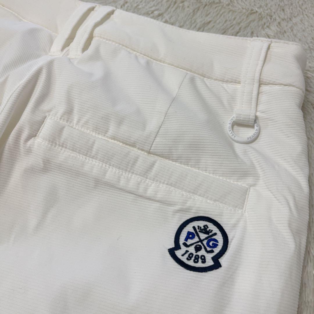 美品　PEARLY GATESパーリーゲイツ　中綿　ストレッチパンツ　０　白