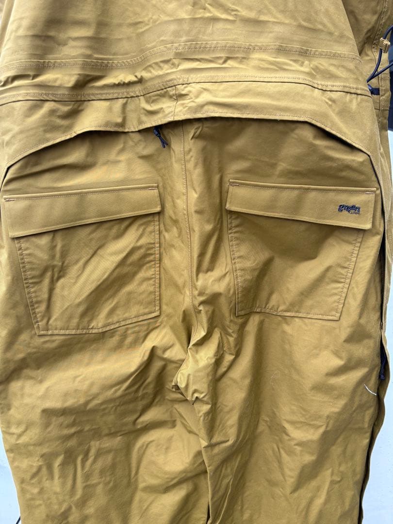 スノーボード GREEN CLOTHING BIB PANTS Lsize Khaki