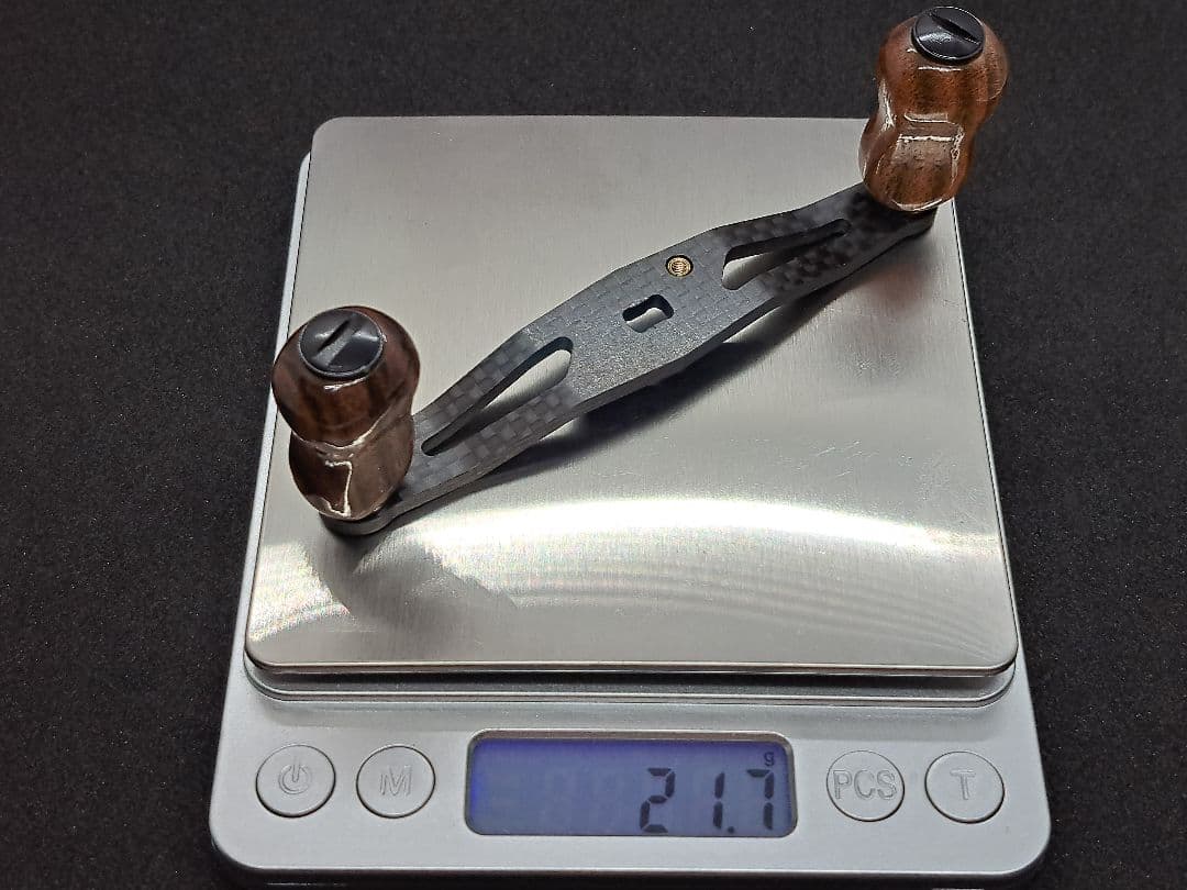 カーボンハンドル　ウッドノブセット　シマノ対応　全長105m軸間95mm