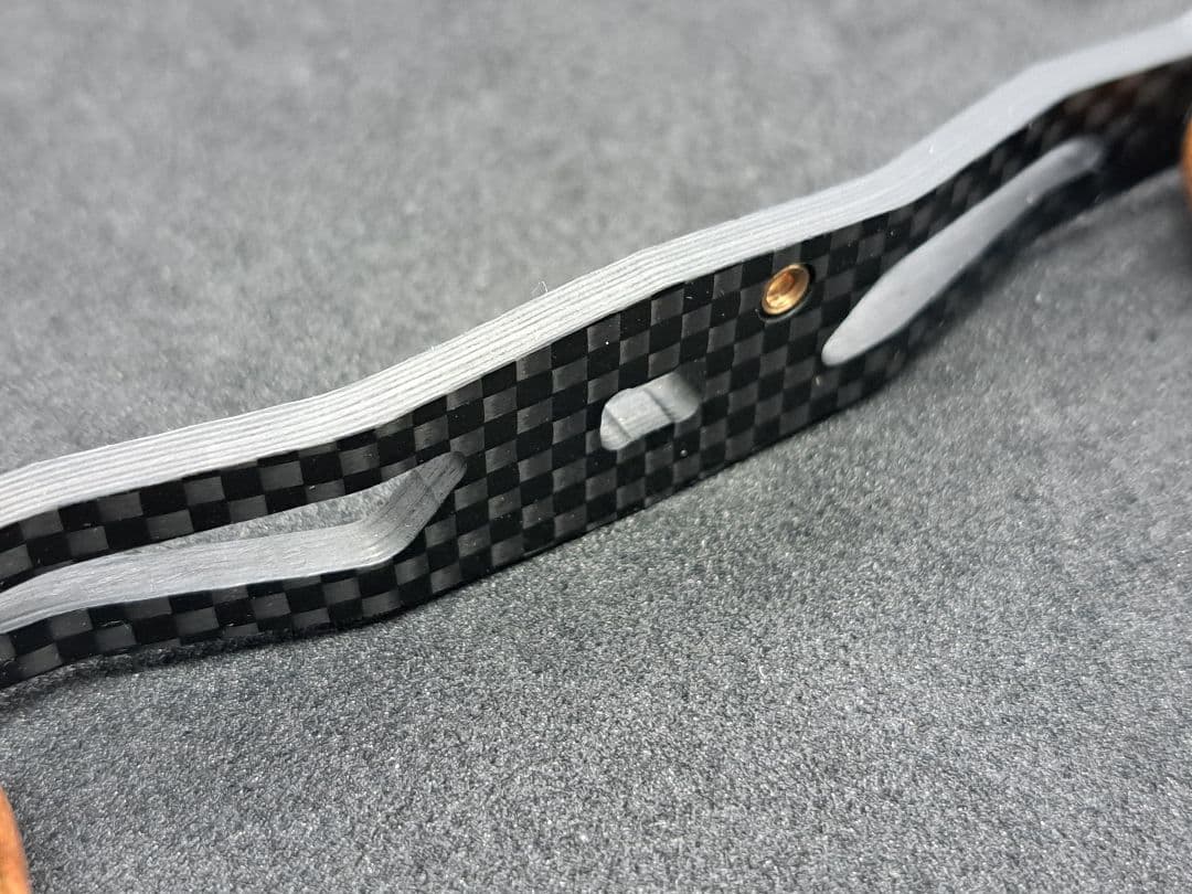 カーボンハンドル　ウッドノブセット　シマノ対応　全長105m軸間95mm