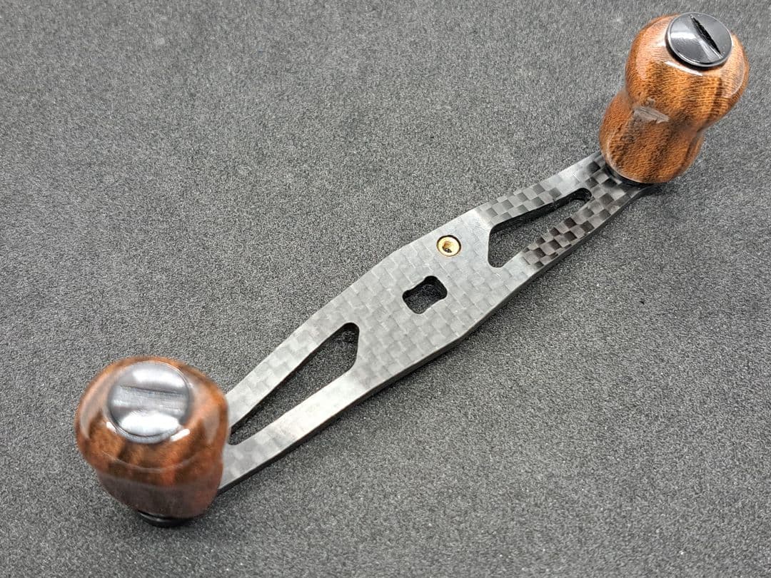 カーボンハンドル　ウッドノブセット　シマノ対応　全長105m軸間95mm