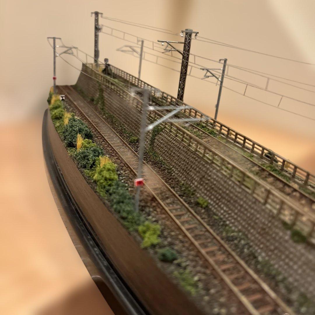 Nゲージ 3線　3車両　展示ジオラマ