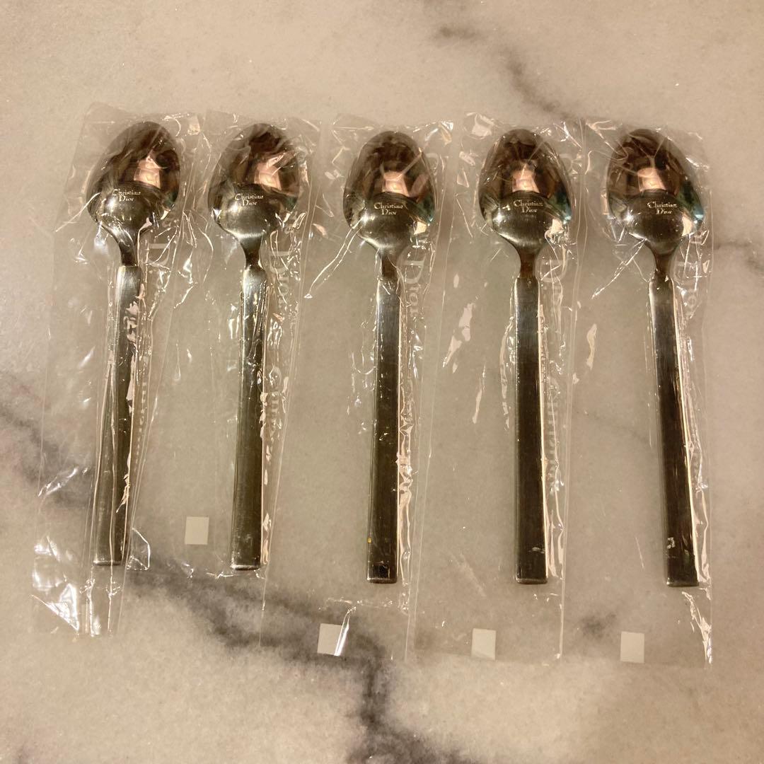 Christian Dior ディオール　スプーン カトラリー　5本セット　金彩