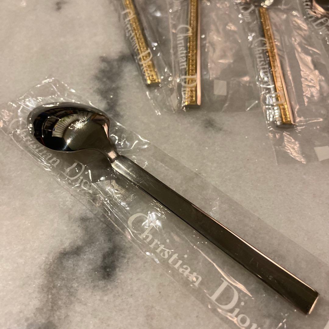 Christian Dior ディオール　スプーン カトラリー　5本セット　金彩