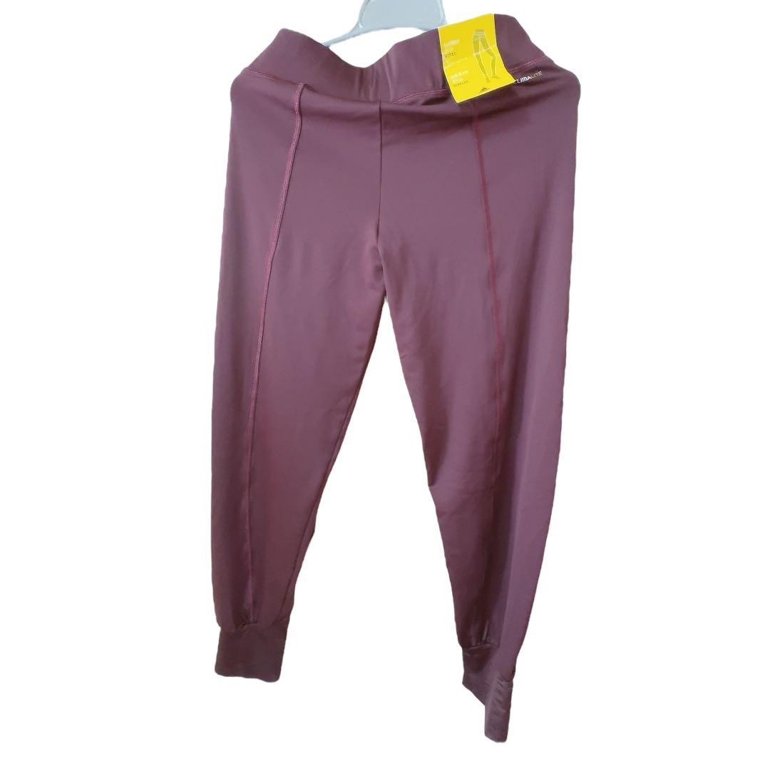 新品！ adidas ランニングウェア techfit 上下セット 濃紫 ヨガ
