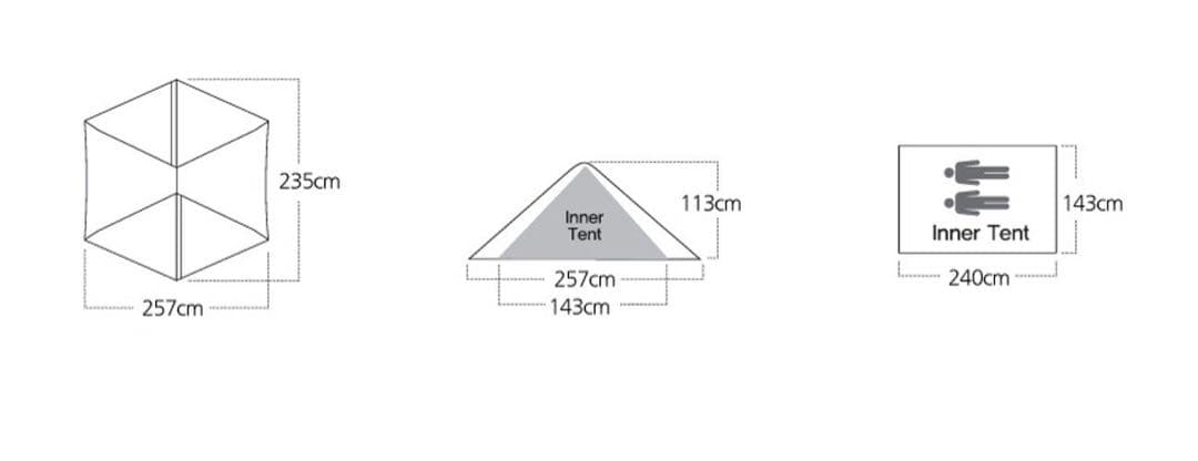 t33 KOVEA(コベア) 登山スティック 活用テント PARA STICK