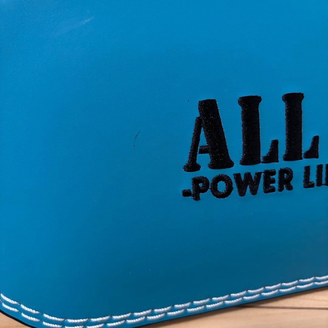 ALL OUT 本革トレーニングベルト ライトブルー