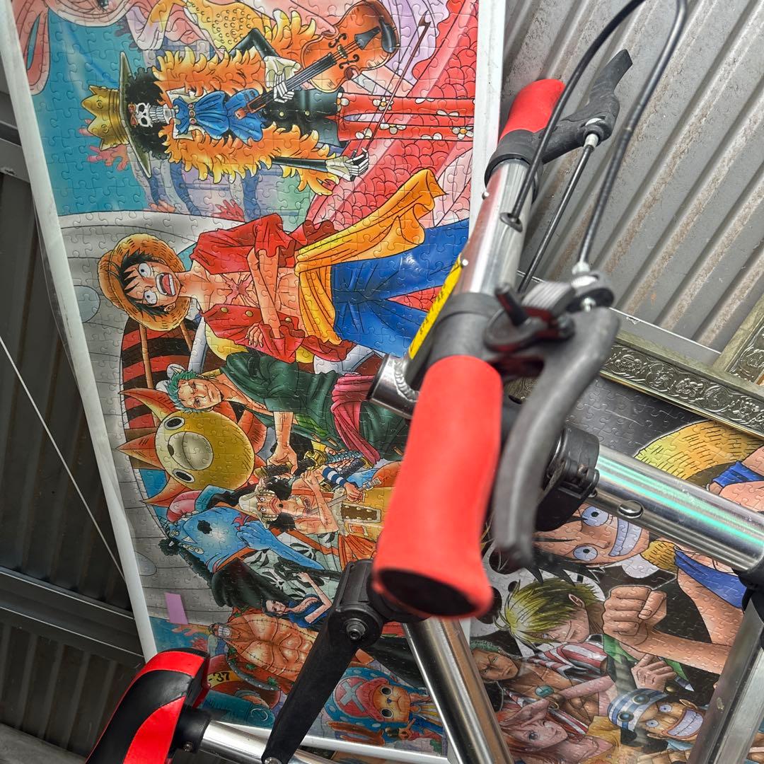 A-bike 折りたたみ自転車 シルバー/レッド