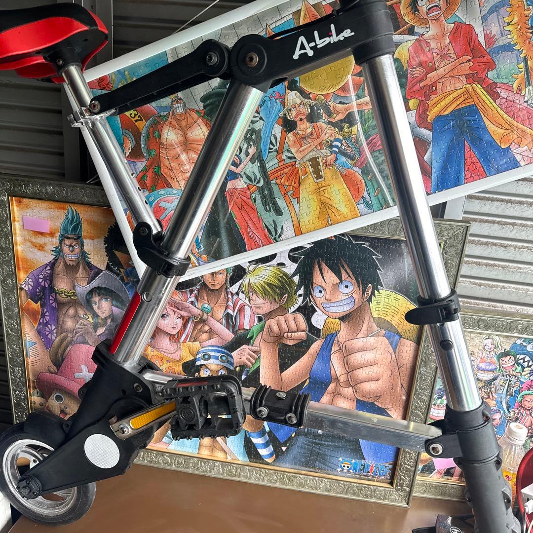 A-bike 折りたたみ自転車 シルバー/レッド
