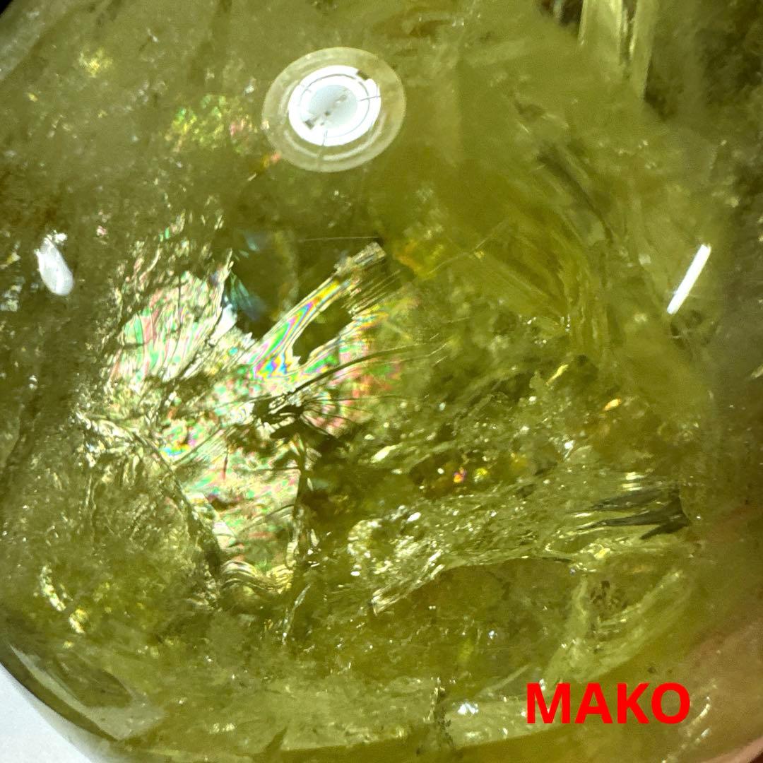 M1833☆シトリン丸玉90mm1.0Kg☆天然石　原石☆N51009