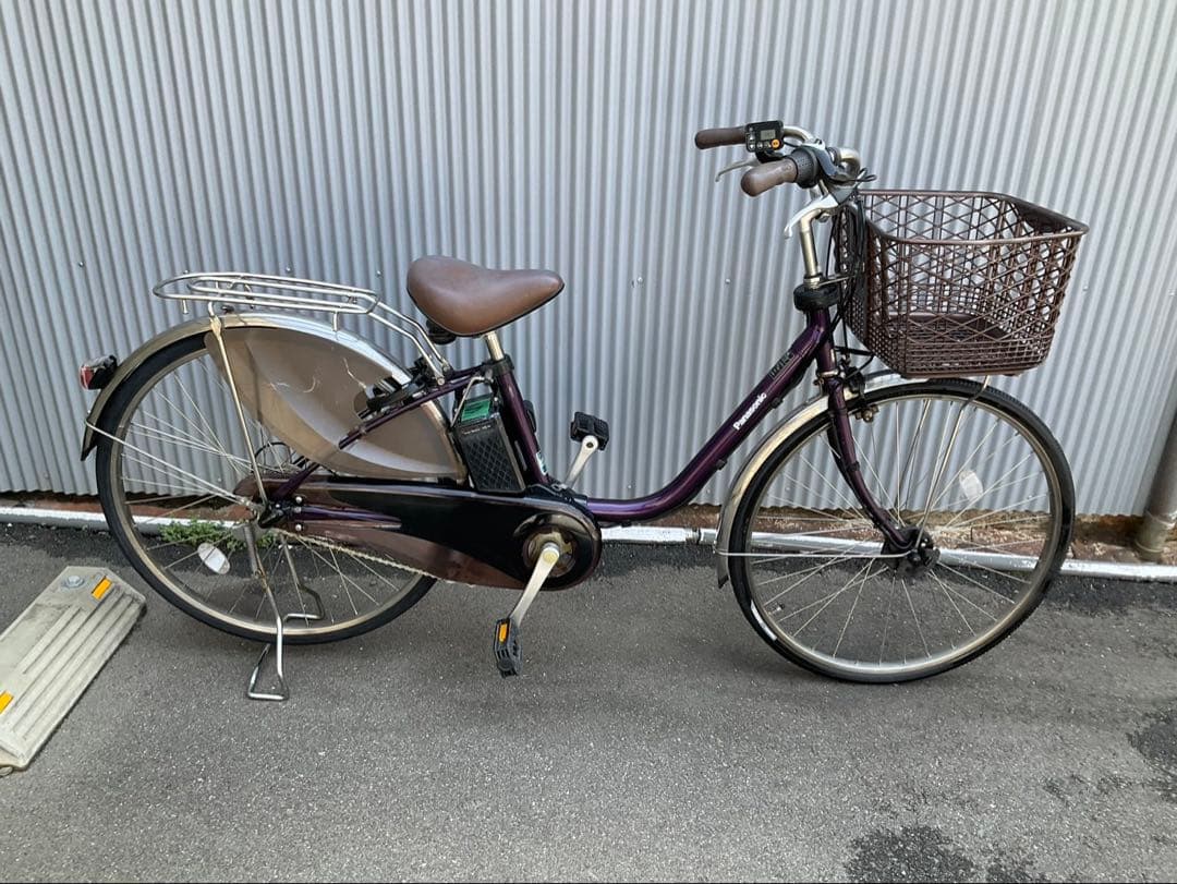 パナソニック新機種電動アシスト自転車viviDX26インチパープルボディー