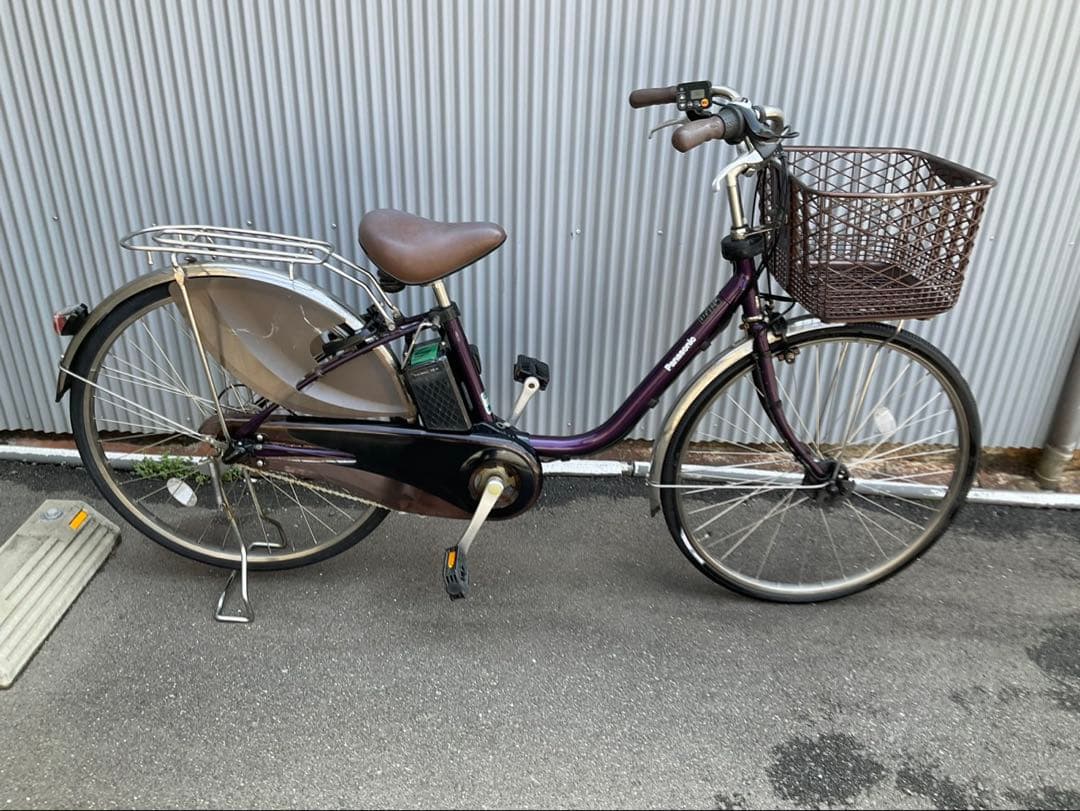 パナソニック新機種電動アシスト自転車viviDX26インチパープルボディー