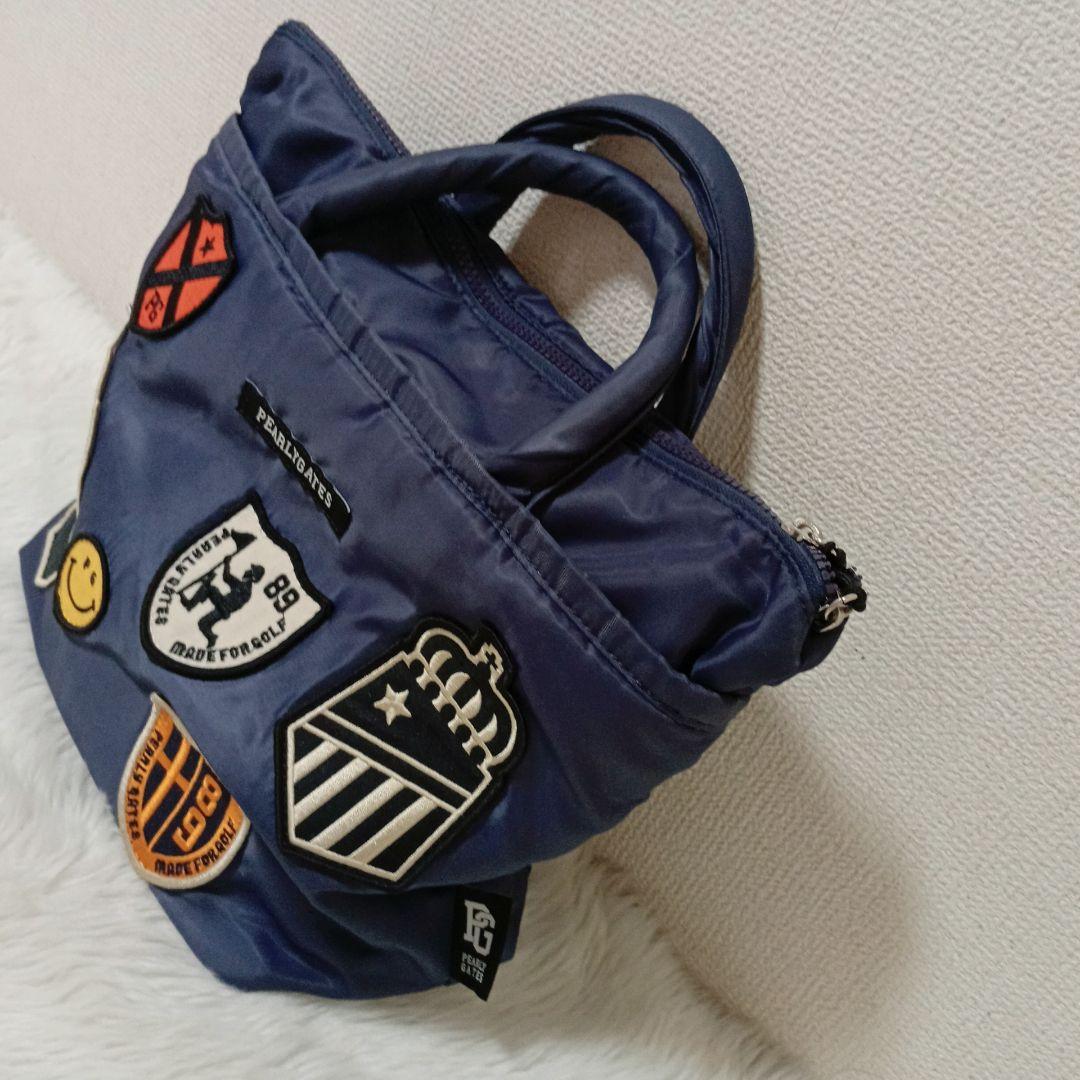 パーリーゲイツ ロッカーバッグ ワッペン ゴルフ ネイビー　トートバック　紺