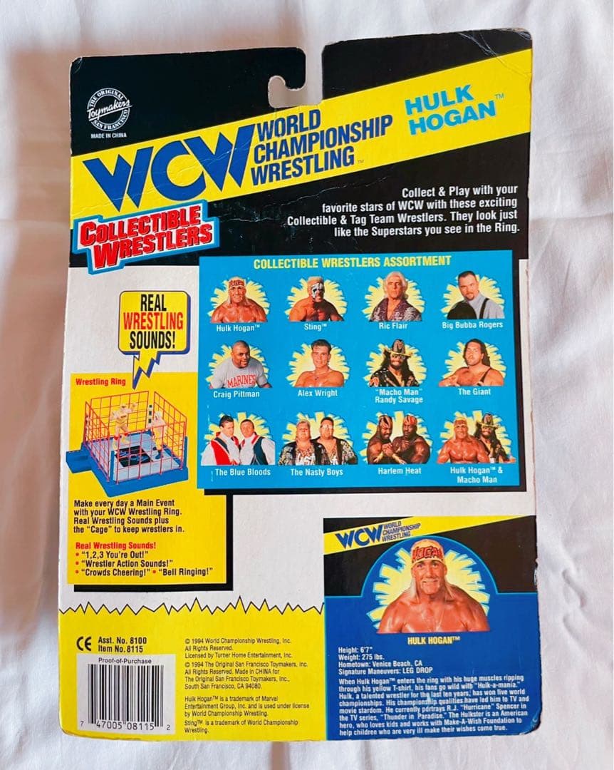 TOYMAKERS WCW ハルク・ホーガン 1984年製 フィギュア