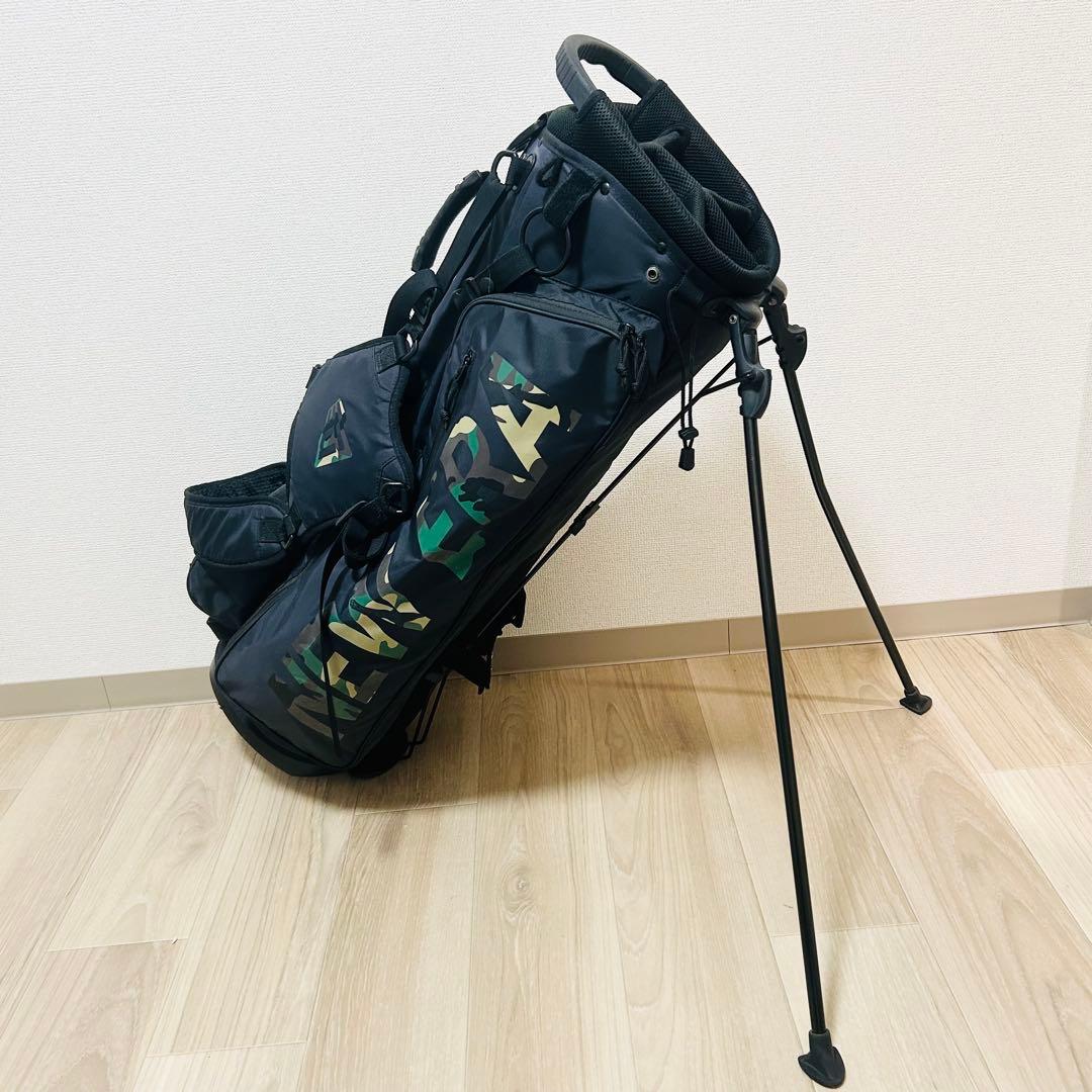 【人気】ニューエラ ゴルフ スタンドキャディバッグ カモフラ ブラック 極美品