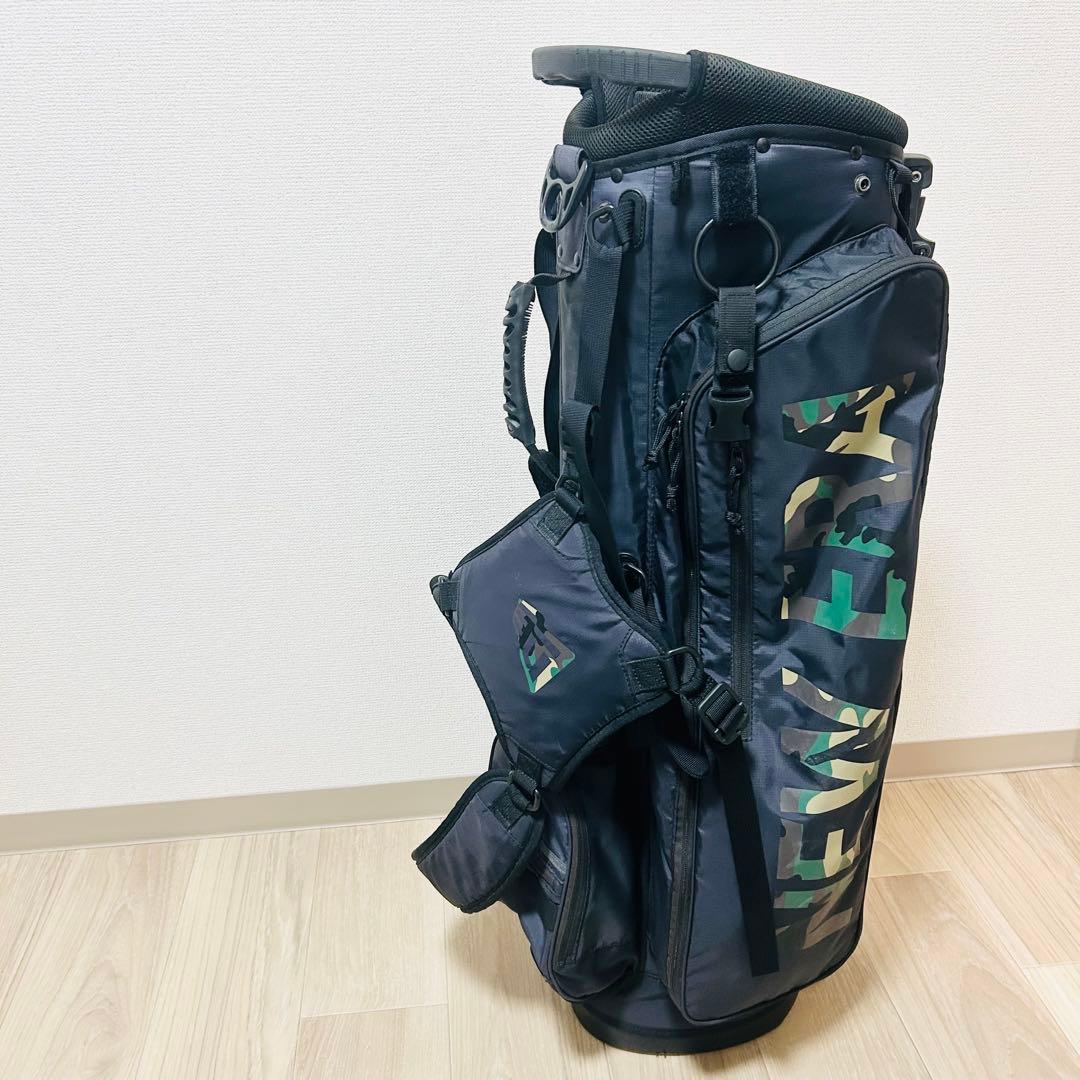 【人気】ニューエラ ゴルフ スタンドキャディバッグ カモフラ ブラック 極美品