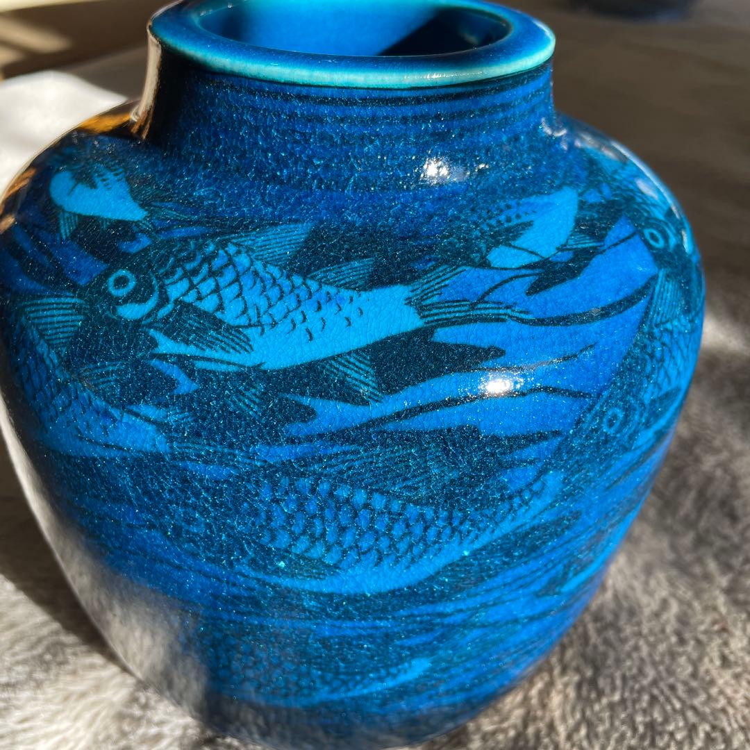 魚群の模様・花瓶・1969-1974・18cm・ 