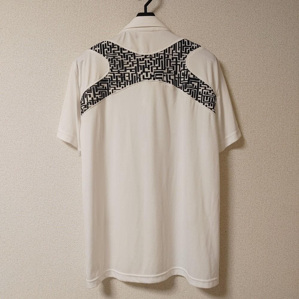 roar★L 白 定価18700 ロアー 半袖 ポロシャツ ゴルフウェア 個性的