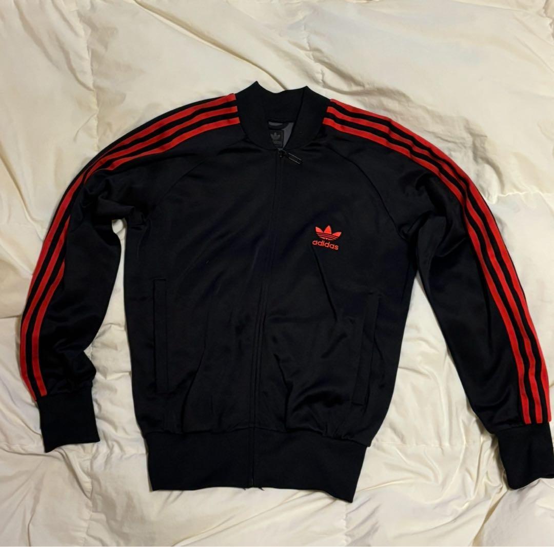 希少 90s adidas トラックジャケット　赤黒