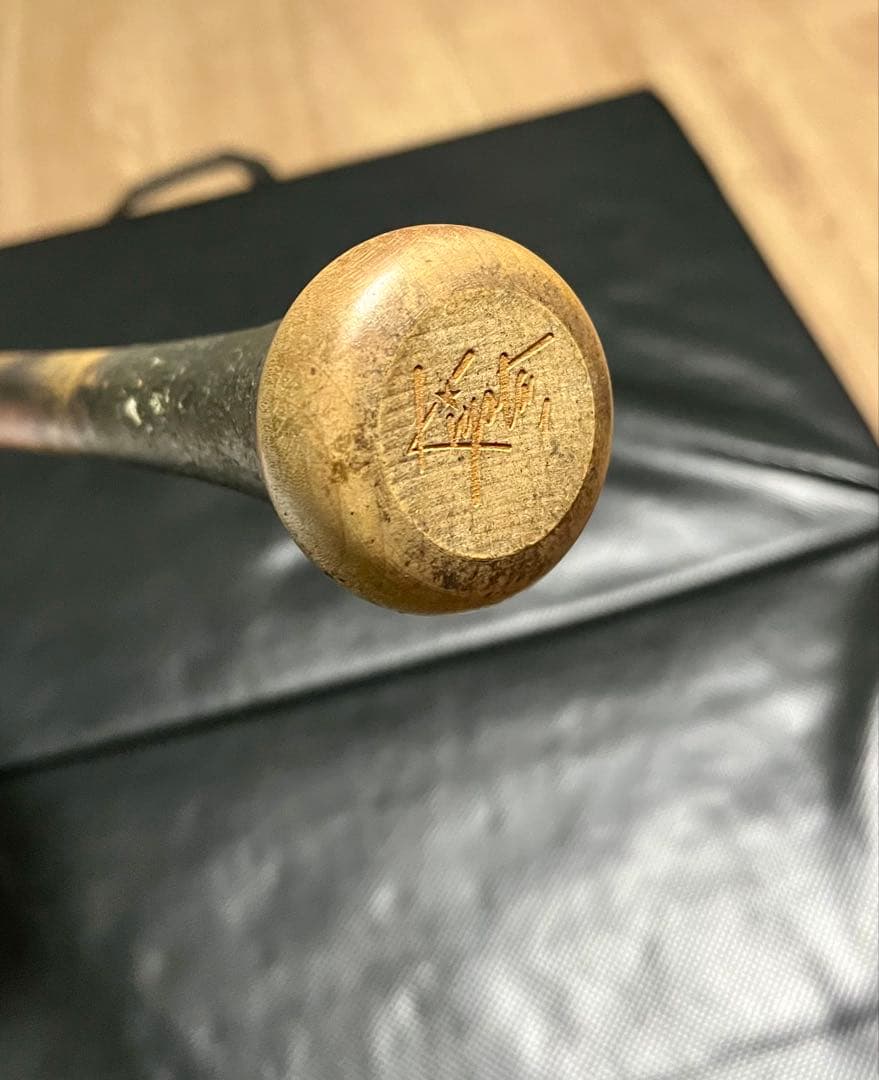 千葉ロッテマリーンズ　清田育宏 #1　バット NPBマーク 支給品　実使用