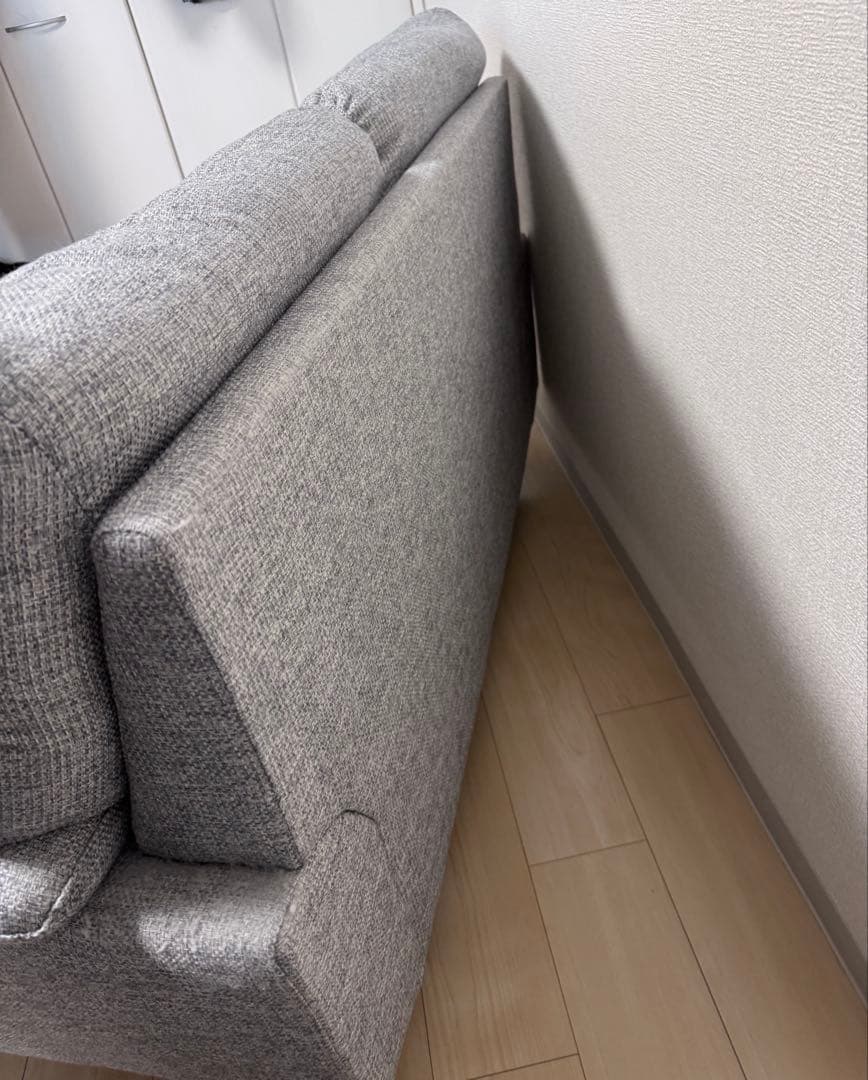 【直接引き取り優先】グレーの2人用ソファ（キャッチ3 GY）