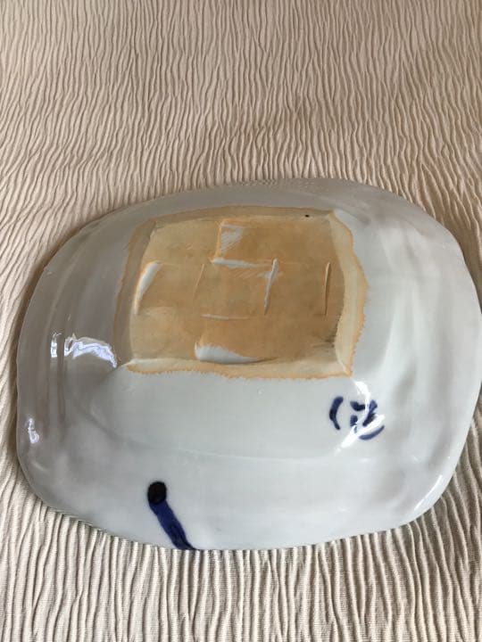 赤地健　染付角皿　九谷焼