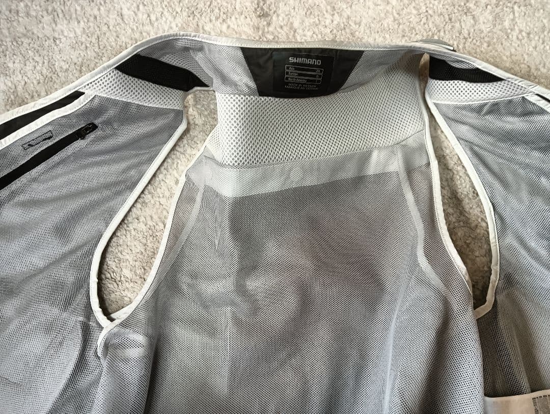 鮎ベストSHIMANO 2WAYショートベスト VE-022T（2XL）NO37