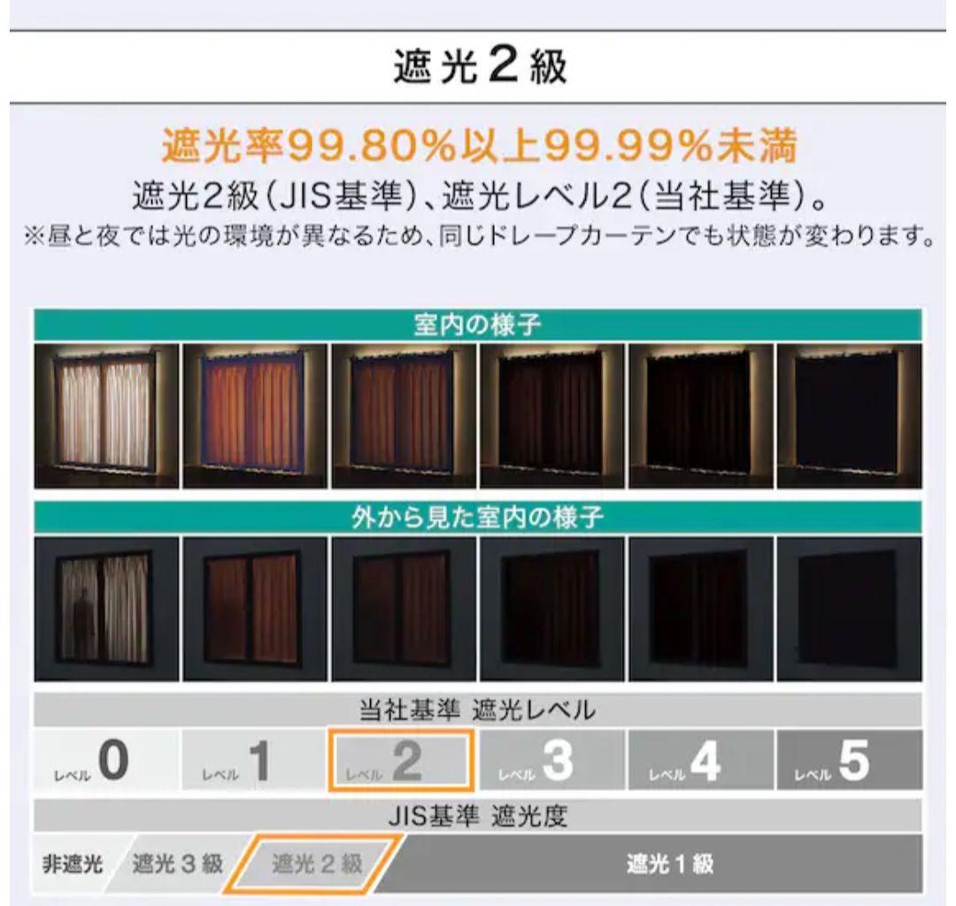 オーダーカーテン ウーノ ライトブルー 2倍ヒダ