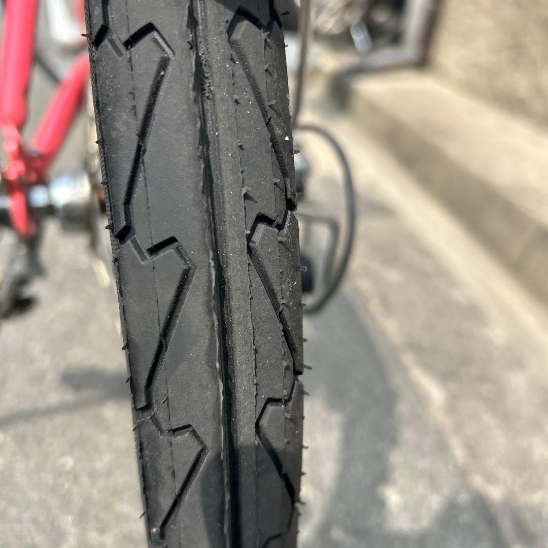 ミニベロ 自転車 バスケット付き　大阪より出品タイヤ前後新品交換済20インチ6段
