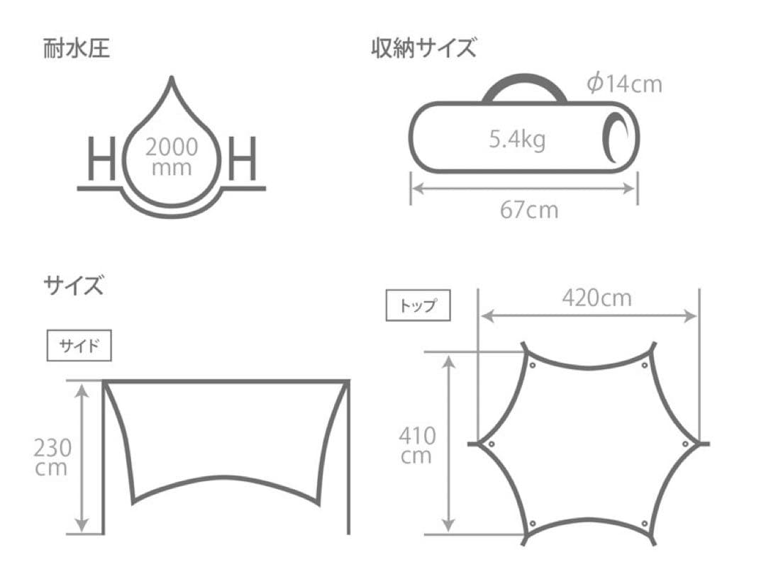 DOD いつかのタープ カーキ