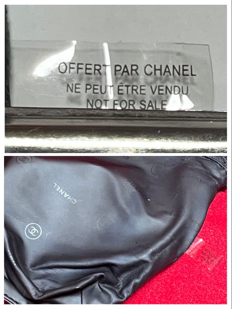 [CHANEL PARFUMS]ノベルティ ムートン風パイル地 もこもこポーチ