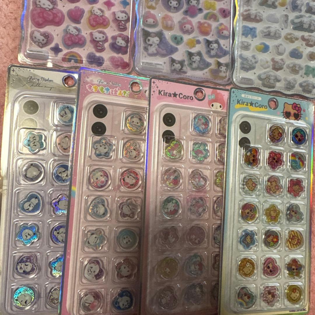 ボンボンドロップシール　 サンリオ　コットンパフィ サンリオおはじきシール