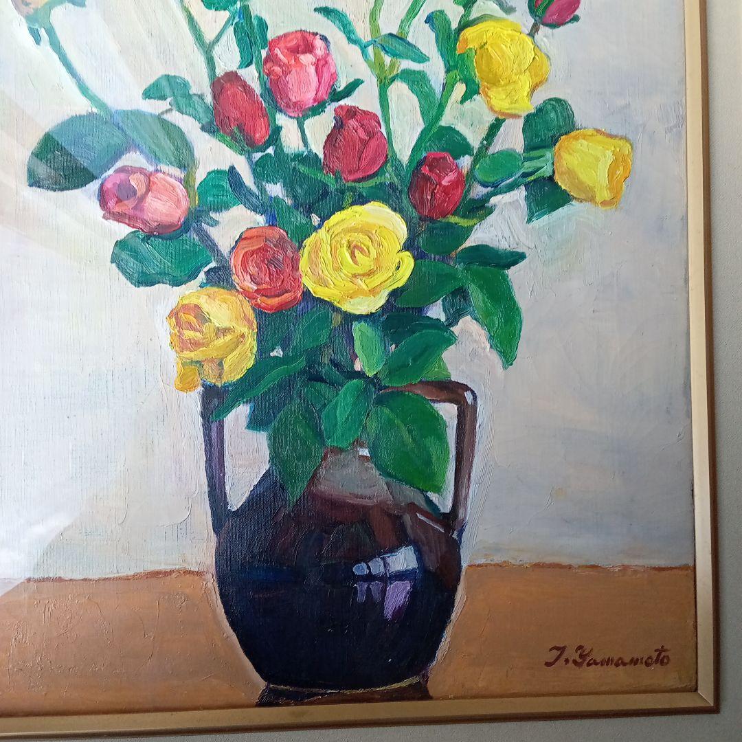 油彩画 薔薇の絵