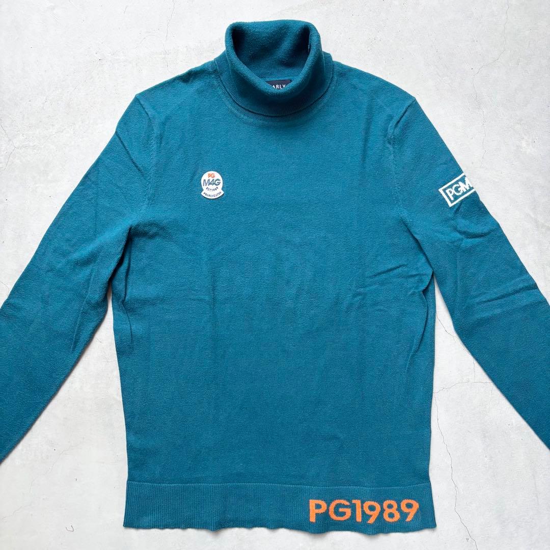 PEARLEY GATES パーリーゲイツ 長袖 ロゴ タートルネックセーター