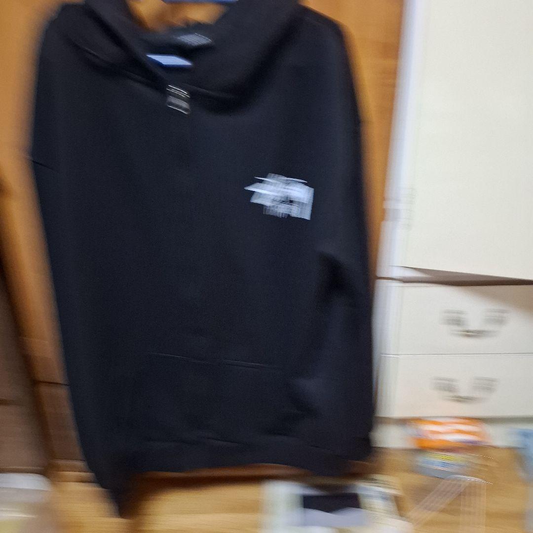 Stussy ブラック フルジップフーディXL