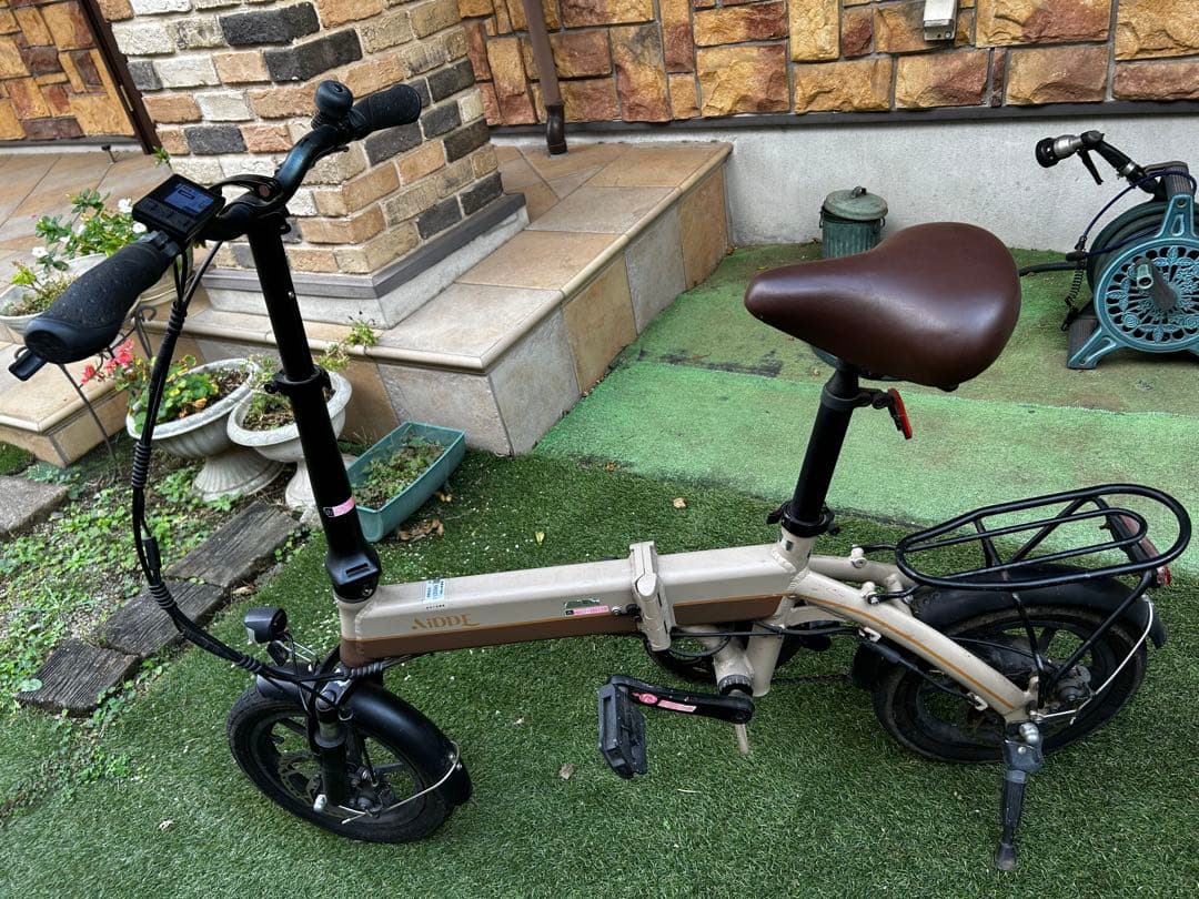 AiDDE 電動アシスト 折りたたみ アシスト5段階 1回充電走行距離80km