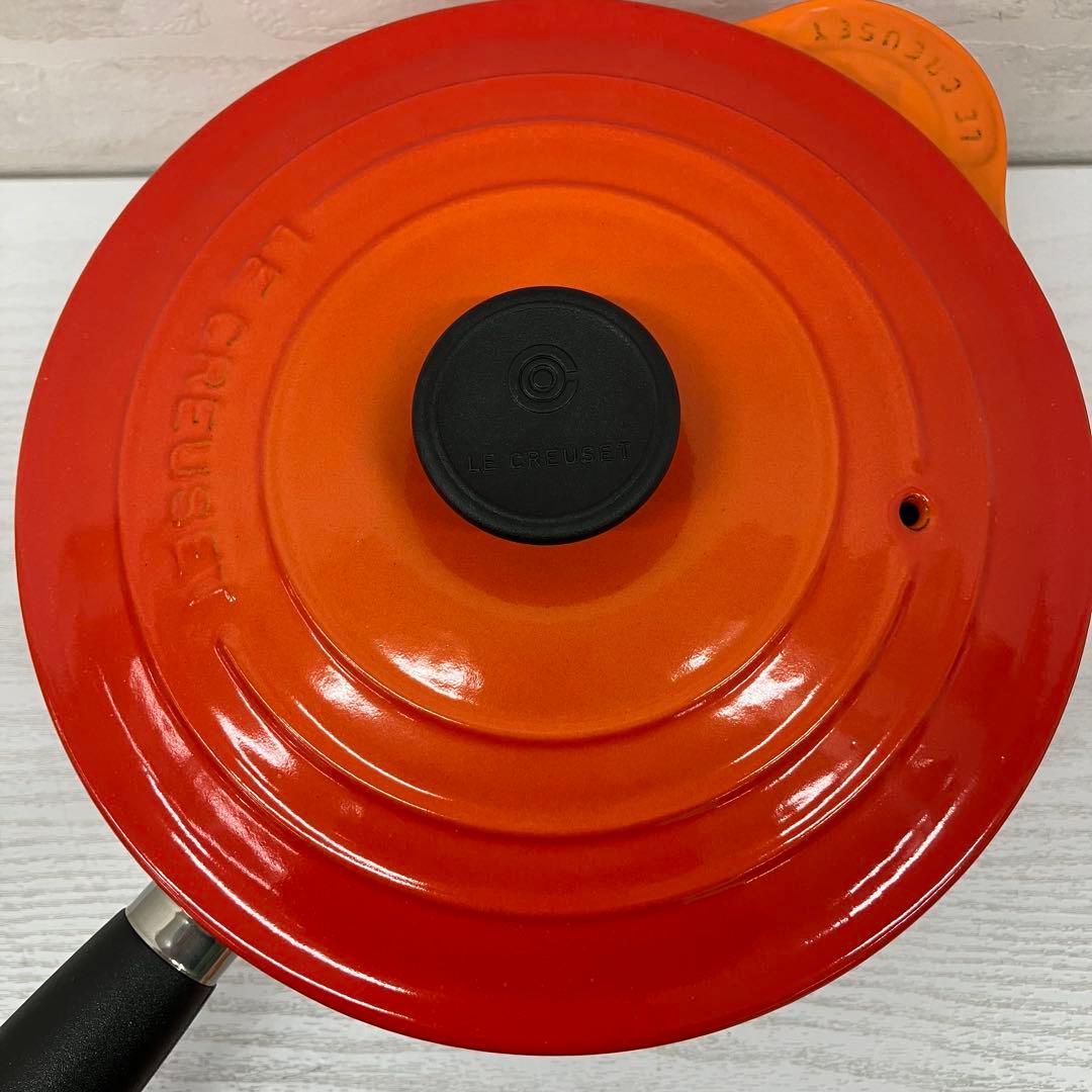 LE CREUSET オレンジ 片手鍋　ソースパン　箱付き　20cm