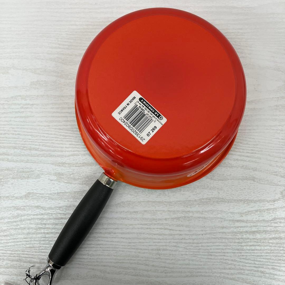 LE CREUSET オレンジ 片手鍋　ソースパン　箱付き　20cm
