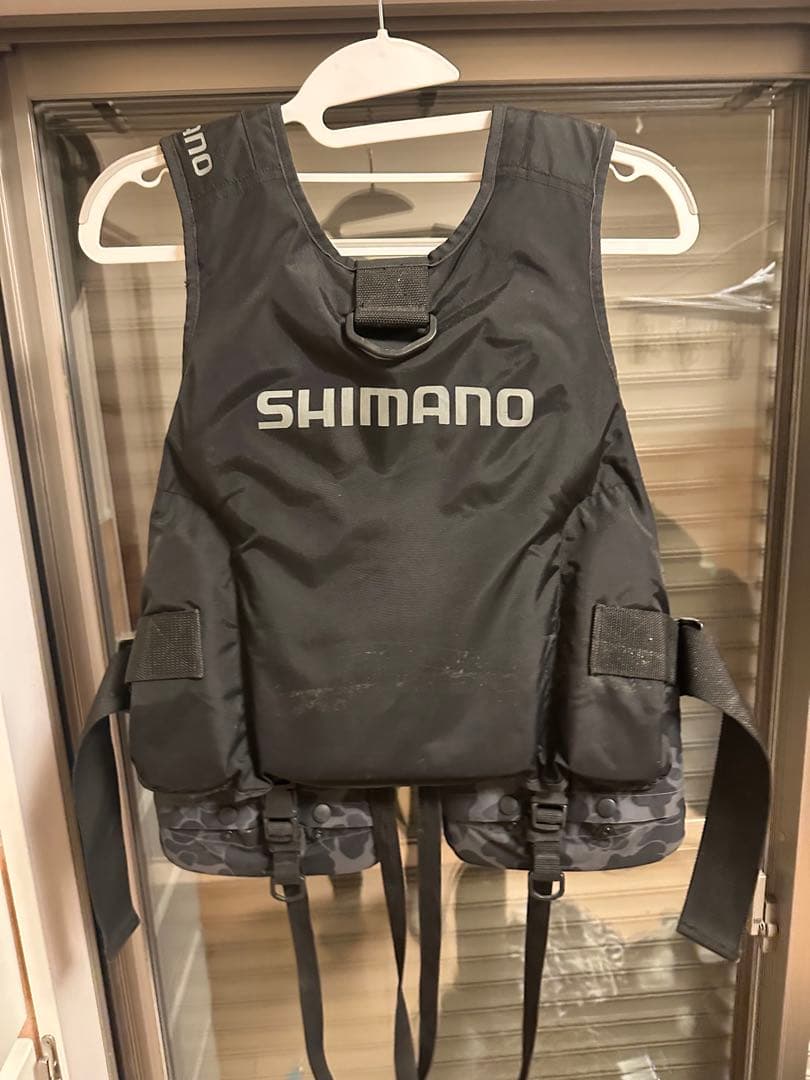 SHIMANO ブラック フィッシングベスト 網付き ウェーディング セット