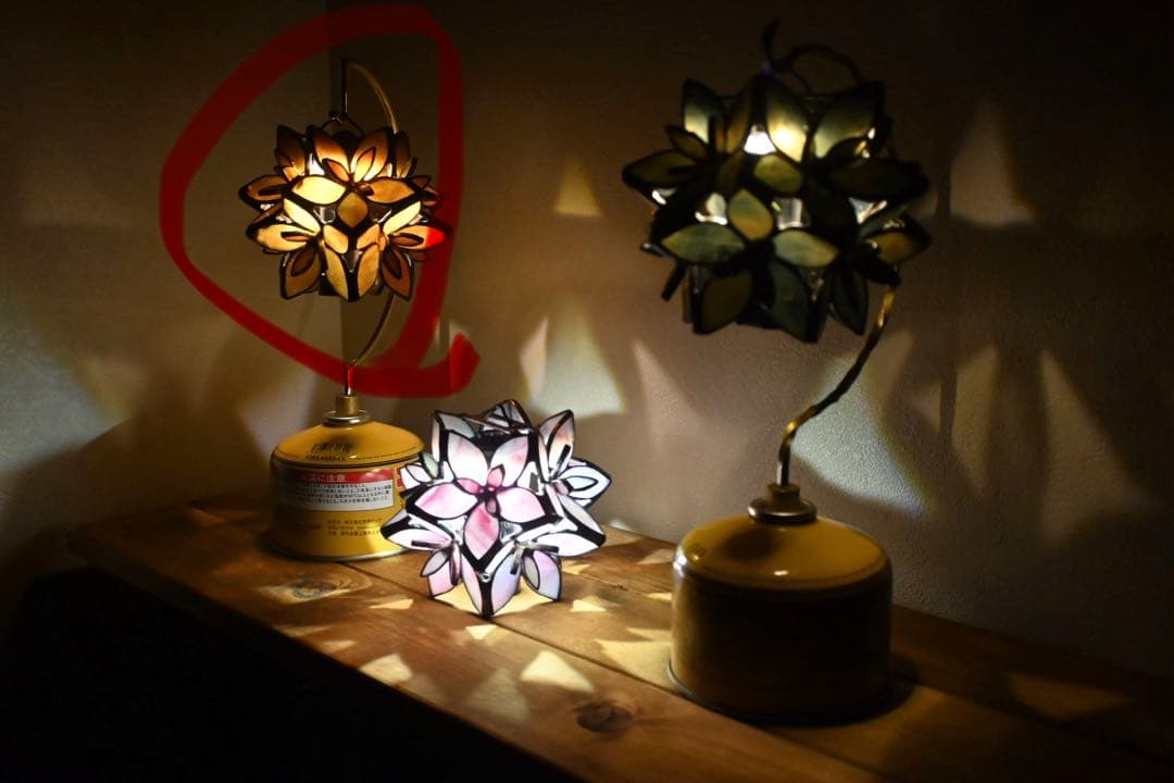 802products ランタンシェード　sakura ステンドグラス　夕桜