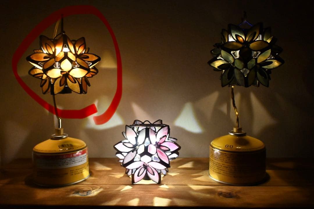 802products ランタンシェード　sakura ステンドグラス　夕桜